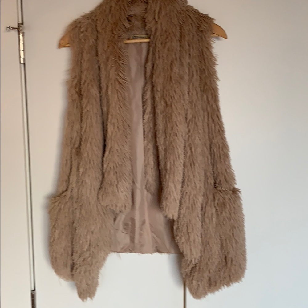 Fuzzy and soft faux fur vest